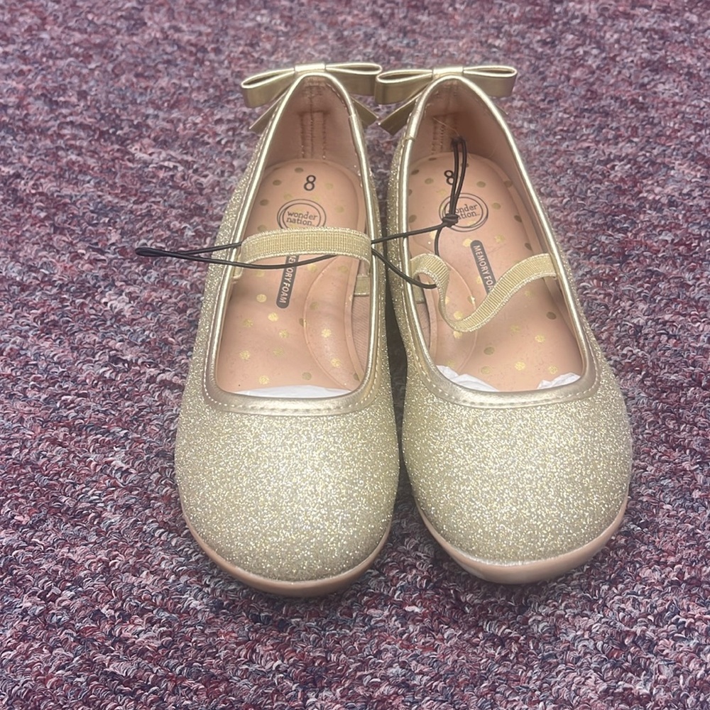 Glitter Gold ballet shoe